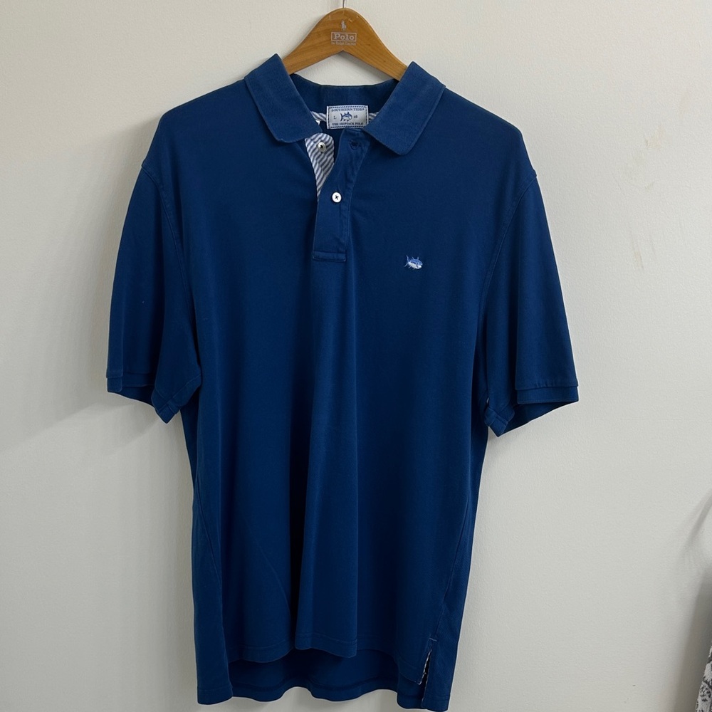 Southern Tide Men's Polo in  Navy with Skipjack Logo